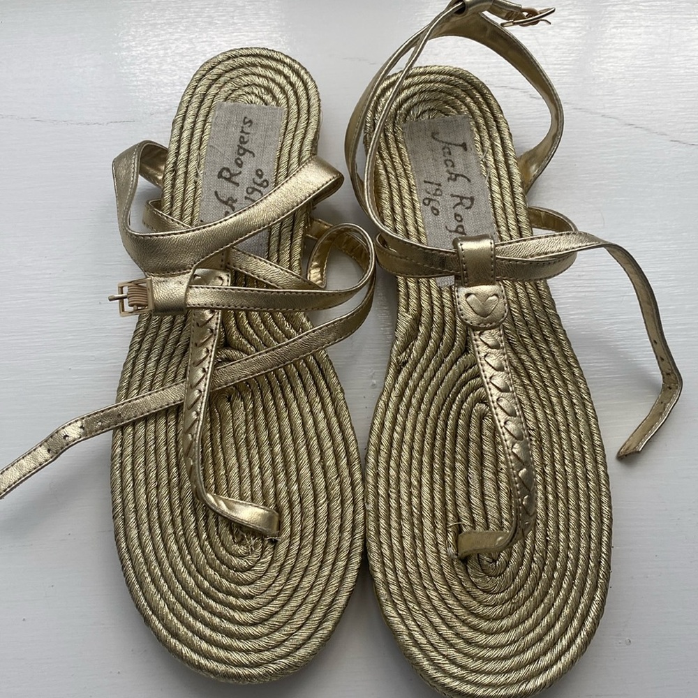 Jack Roger’s gold sandals EUC